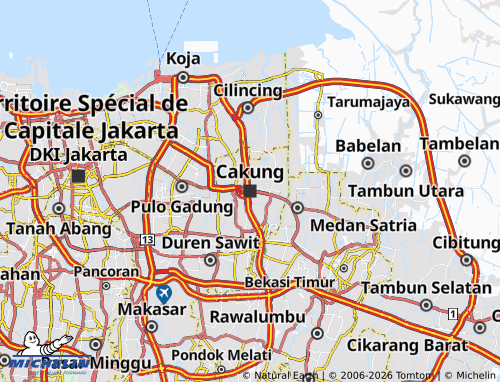 MICHELIN Cakung map - ViaMichelin