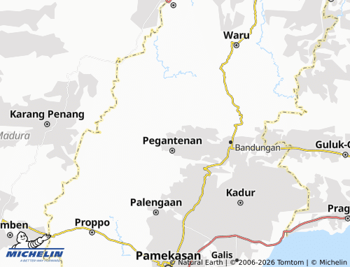 MICHELIN Tebul Barat map - ViaMichelin