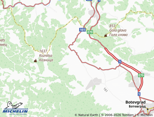 MICHELIN Radotina map - ViaMichelin