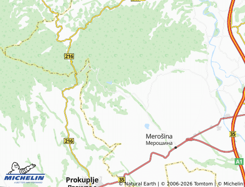 Mapa MICHELIN Padina - ViaMichelin