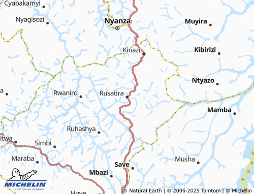 MICHELIN Rusatira map - ViaMichelin
