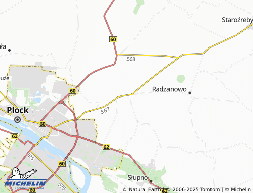 MICHELIN Rogozino map - ViaMichelin