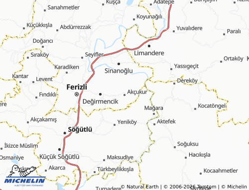 Mappa MICHELIN Akçukur - ViaMichelin