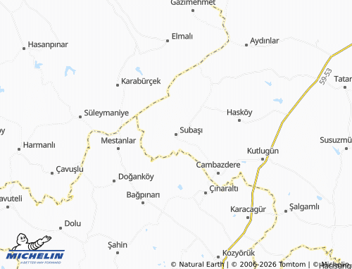 MICHELIN Subaşı map - ViaMichelin