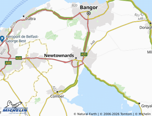 MICHELIN Newtownards map - ViaMichelin