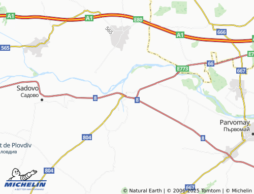 MICHELIN Popovitsa map - ViaMichelin