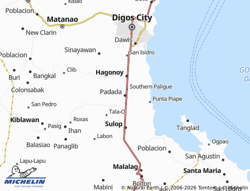 MICHELIN Padada map - ViaMichelin