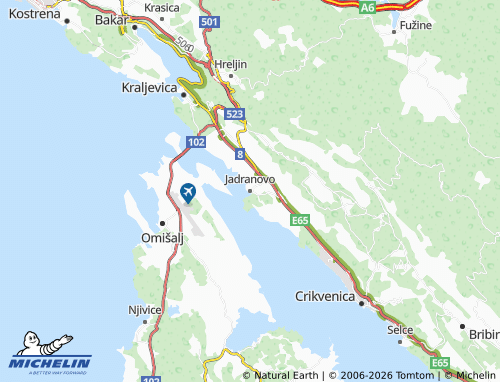 Kaart MICHELIN Jadranovo - ViaMichelin