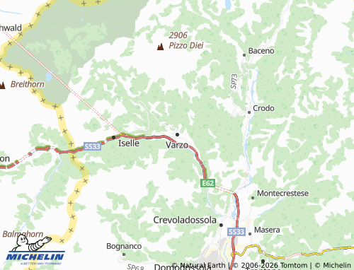Mapa MICHELIN Varzo - ViaMichelin