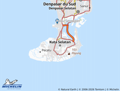 MICHELIN Kuta Selatan map - ViaMichelin