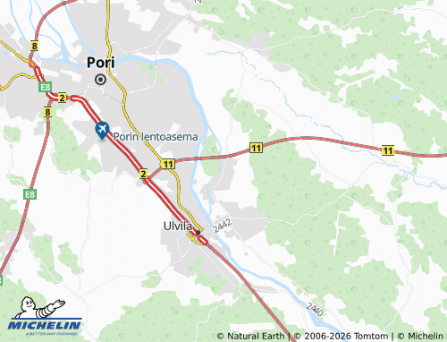 MICHELIN Ulvilan kirkonseutu map - ViaMichelin
