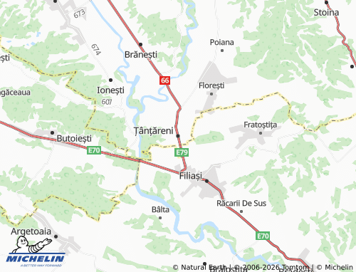 Mappa MICHELIN Țânțăreni - ViaMichelin