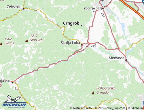 MICHELIN Zminec map - ViaMichelin