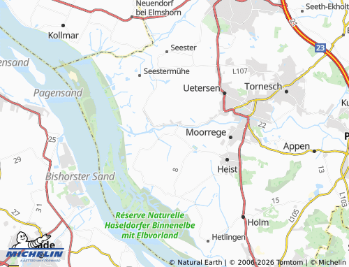 MICHELIN Klevendeich map - ViaMichelin