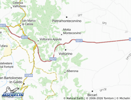 MICHELIN Volturino map - ViaMichelin
