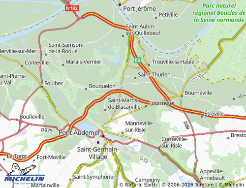 MICHELIN Saint-Ouen-des-Champs map - ViaMichelin