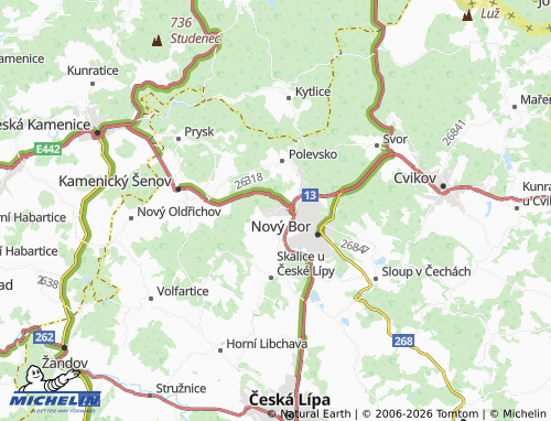 Mapa MICHELIN Okrouhlá - ViaMichelin