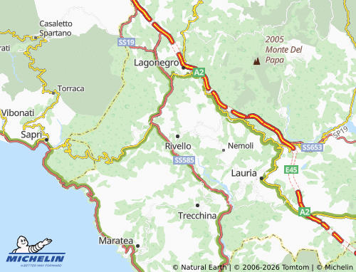 Carte MICHELIN Rivello - ViaMichelin