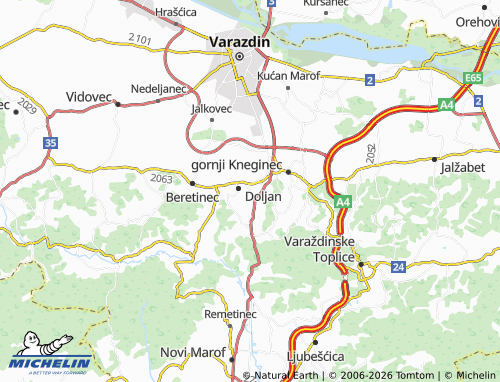 Mapa MICHELIN Križanec - ViaMichelin