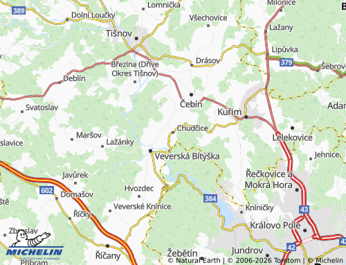 Mappa MICHELIN Chudčice - ViaMichelin
