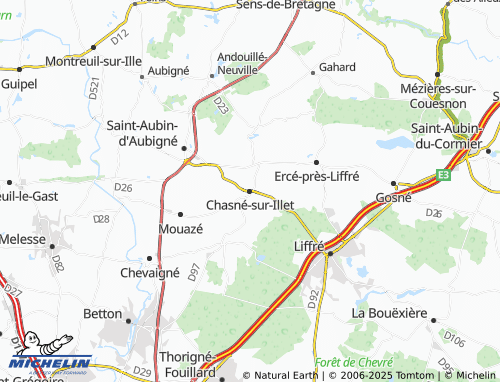 MICHELIN Chasné-sur-Illet map - ViaMichelin