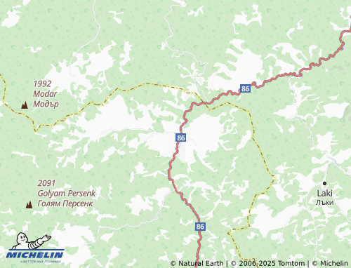 MICHELIN Hvoyna map - ViaMichelin