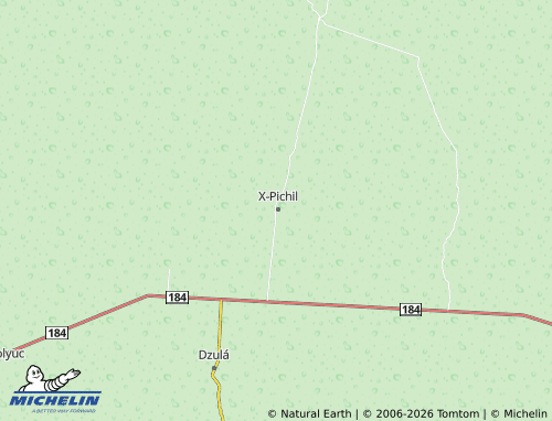 MICHELIN Xpichil map - ViaMichelin