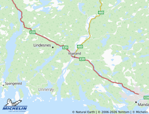 Carte MICHELIN Vigeland - ViaMichelin