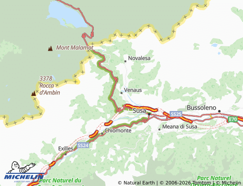 Mapa MICHELIN Venaus - ViaMichelin