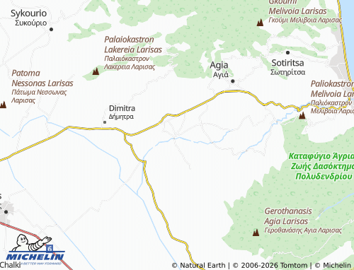 MICHELIN Anavra map - ViaMichelin