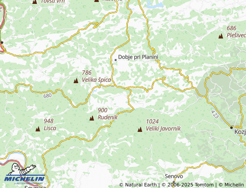 MICHELIN Planina pri Sevnici map - ViaMichelin