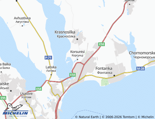Mapa MICHELIN Korsuntsi - ViaMichelin