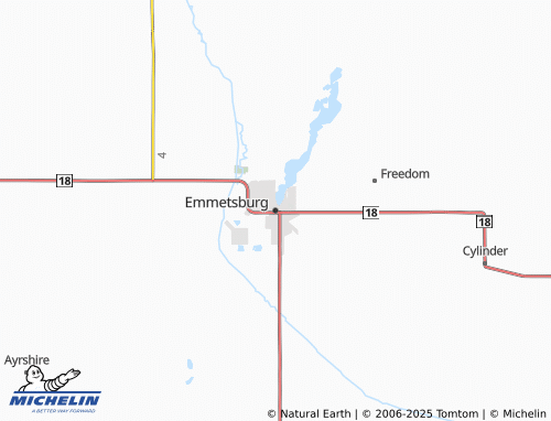 MICHELIN Emmetsburg map - ViaMichelin
