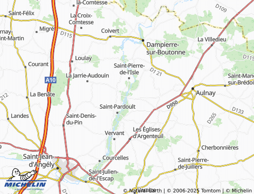 MICHELIN Nuaillé-sur-Boutonne map - ViaMichelin