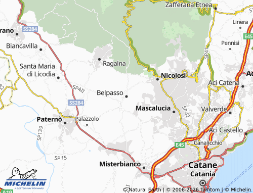 MICHELIN Belpasso map - ViaMichelin