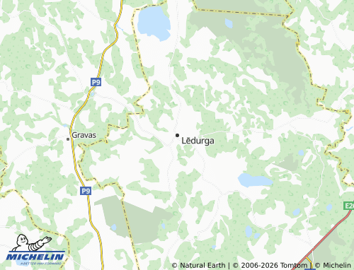Mapa MICHELIN Lēdurgas pagasts - ViaMichelin