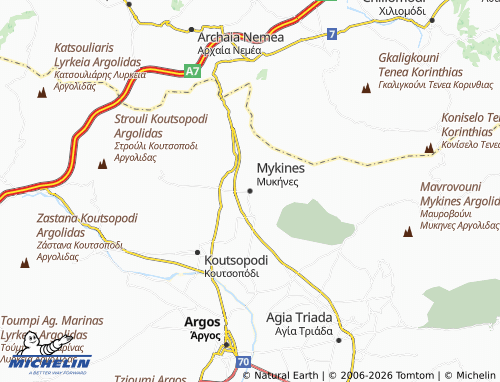 MICHELIN Mykines map - ViaMichelin