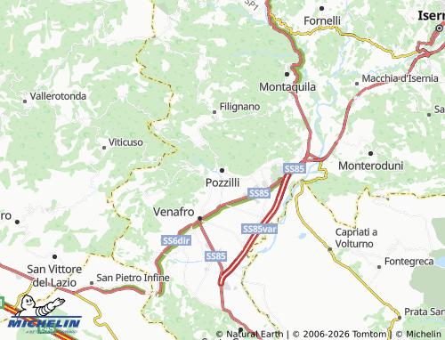 Mapa MICHELIN Pozzilli - ViaMichelin