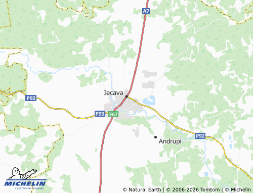 Mapa MICHELIN Iecava - ViaMichelin