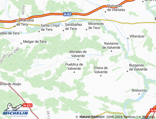 MICHELIN Morales de Valverde map - ViaMichelin