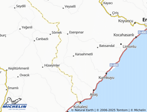 MICHELIN Karaahmetli map - ViaMichelin