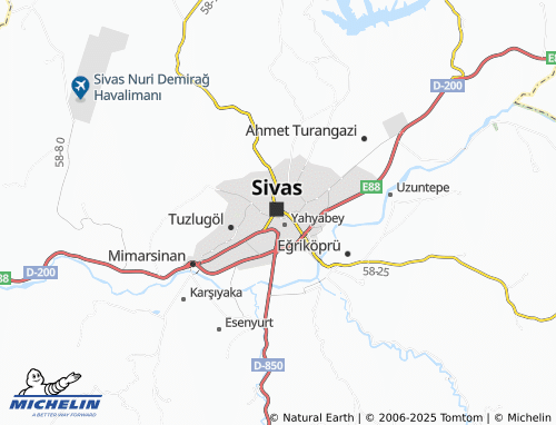 MICHELIN Eskikale map - ViaMichelin