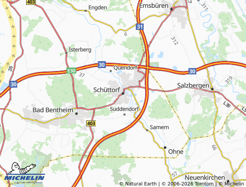 MICHELIN Schüttorf map - ViaMichelin