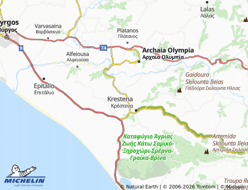 Carte MICHELIN Makrisia - ViaMichelin