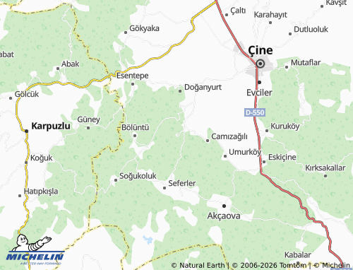 MICHELIN Akdam map - ViaMichelin