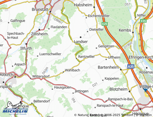 Carte MICHELIN Rantzwiller - ViaMichelin