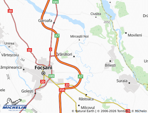 MICHELIN Vânători map - ViaMichelin