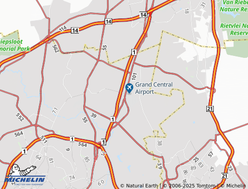 Kaart MICHELIN Eandjespark Extension 16 - ViaMichelin
