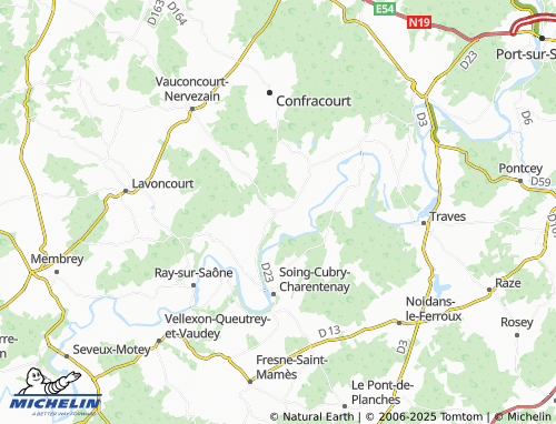 MICHELIN Fédry map - ViaMichelin