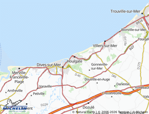 MICHELIN Houlgate map - ViaMichelin